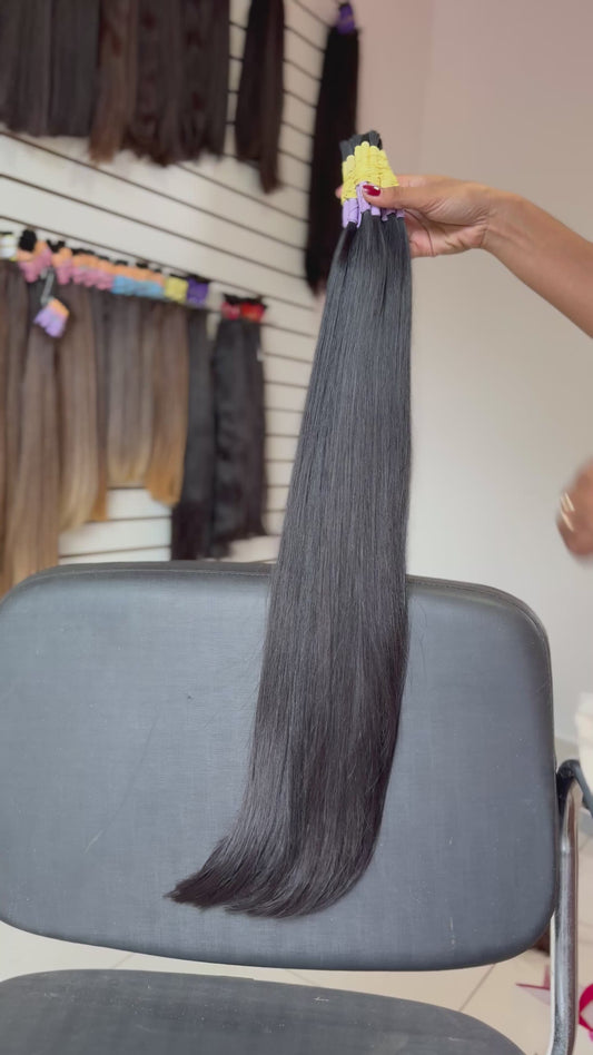 Cabelo Brasileiro castanho 76cm  |  CÓD 1003